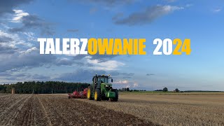 4K 🇵🇱 ☆ Prace Pożniwne 2024 🇵🇱 ☆ Talerzowanie ☆ John Deere 6155m vs talerzówka 5m Pottinger ☆ [upl. by Grange]