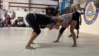 Womens White Belt Div Rnd 2 Lost to arm bar Gracie Academy 10th Planet Orange Park Jiu Jitsu [upl. by Darcia]