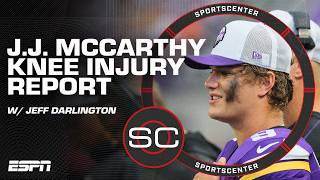 JJ McCarthy will undergo knee surgery to determine extent of preseason injury  SportsCenter [upl. by Etsirk]