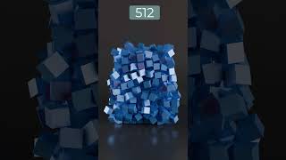 262 144 rigid body cubes Blender blender blender3d 3dmodeling [upl. by Atikat]