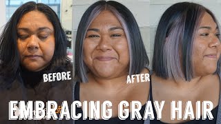 Hair Transformations with Lauryn Gray Blending with Gray Underlights Ep 123 [upl. by Andriette]