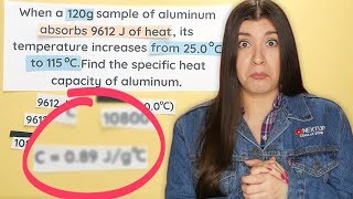 Calorimetry Examples How to Find Heat and Specific Heat Capacity [upl. by Coffin46]