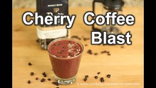 Chocolate Cherry Coffee Blast  Coffee Smoothie With A Caffeine Kick  Rockin Robin Cooks [upl. by Paugh710]