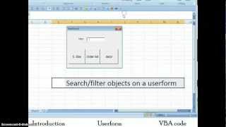 Excel VBA Tutorial  Filter controls on a userform [upl. by Gnuj]