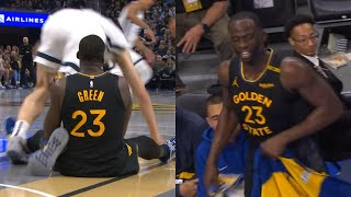 Draymond Green trips Zach Edey then says quotfk youquot to ref after ejected vs Grizzlies [upl. by Edylc210]