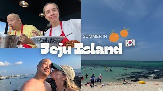 Adventures in Jeju 🍊🏝A couples POV 💕 Beaches Food amp Nature 제주 여행 [upl. by Eimilb]