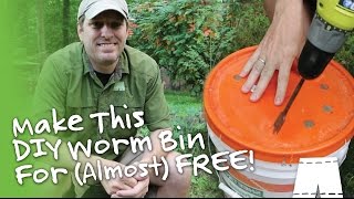 How To Make A DIY 2Bucket Worm Composter For FREE [upl. by Aninotna786]