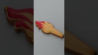 Olympic Torch Cookie Icing  HandIced Biscuits icingcookies cookieart cookiesinspiration art [upl. by Stock26]