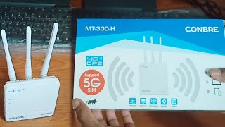 5G router  Conbre CPE MT300H 5G amp 4G Mobile Sim with Micro SIM Card Slot  all 4G sim WiFi Router [upl. by Scholem]