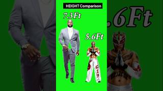 HEIGHT Comparison With Omos  wwe romanreigns [upl. by Siblee]