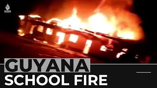 At least 19 children killed in Guyana school dormitory fire [upl. by Halyk735]