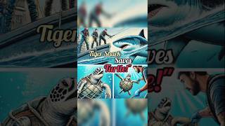 quotHero Shark Rescues Trapped Sea Turtlequot🦈🐢shorts​ wholesome ​ heartwarming ​ story ​ animals ​ [upl. by Yeltsew]