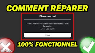 Comment Corriger Lerreur Roblox 268  Vous Avez éTé Expulsé En Raison Du Comportement Du Client [upl. by Perni]