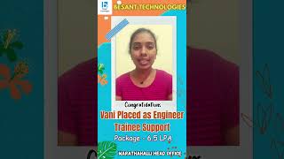 Besant TechnologiesMarathahalli Branch Placed Student [upl. by Ilyah]