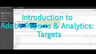 Tutorial Adobe Reports amp Analytics Targets [upl. by Einnus]