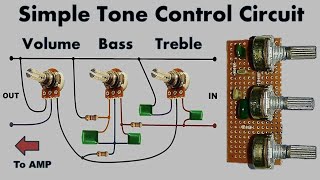 Simple Tone Control Circuit DIY Bass Treble Volume [upl. by Assehc]