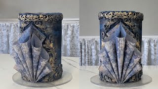 Baroque Inspired Printed Edible Paper Cake  Modern Cake Design  Cake Decorating Tutorial [upl. by Akema]