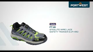 Portwest FT18  Steelite Wire Lace Safety Trainer S1P HRO  EN [upl. by Nea]