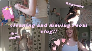 cleaning and moving room vlog this video took me forever to edit lol 🎀🌸 [upl. by Rama]