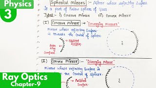 3 Spherical Mirrors Concave Convex mirrors Properties of spherical mirrors Ray optics Class12 [upl. by Aniret]