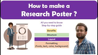 How to make a great research poster Academic poster design for conference PhD Layoutformatting [upl. by Naxor749]