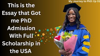 Reading my Statement of Purpose that Got Me PhD Admission with Scholarship  My Journey to PhD Ep 01 [upl. by Eilrebmik]