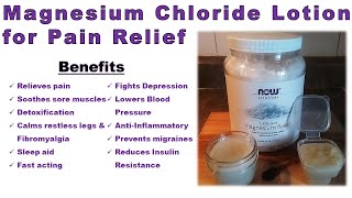 😃 How to Make Magnesium Chloride Lotion for Pain Relief its Easy 2021 [upl. by Laehplar641]