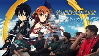 BEST OPENINGS  Reacting To Sword Art Online Openings  TMC [upl. by Ful]