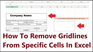 How to Remove Gridlines From Specific Cells in Excel 2024 [upl. by Silvio]