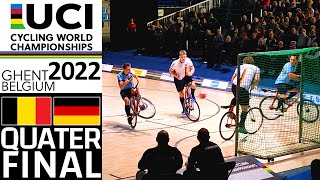 Cycleball Quarterfinal 2022 Germany  Belgium  Radball WM Viertelfinale Deutschland  Belgien [upl. by Pizor]