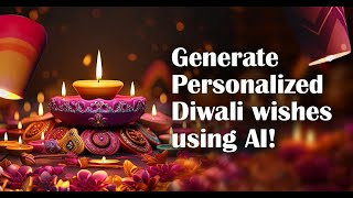 Innovative Diwali Marketing Personalized Diwali Greetings Generator Powered by AI amp Viewable in AR [upl. by Beeck]