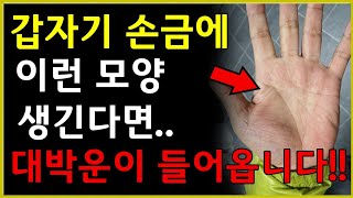 갑자기 이런 손금이 생기면 큰 재물이 들어옵니다  대박나는 손금 4가지 [upl. by Gavrila566]