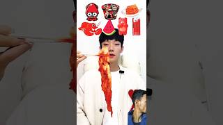 Random Red food mukbang 🧠🤯 shorts mukbang eating food eatingsounds viralvideo funny tiktok [upl. by Clary]