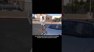 Guy drive Lamborghini to pick his brother from school lifeunscripted shortsfeed foryou shorts [upl. by Yrrak]