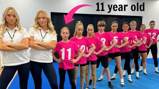 Ages 11 to 22 compete in GYMNASTICS Tournament What age is the best gymnast [upl. by Haggi]