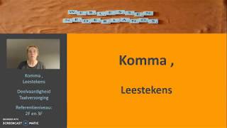 Komma  Leestekens [upl. by Amias]