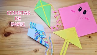 COMO HACER 3 COMETAS DE PAPEL FÁCIL Y RÁPIDO  DIY [upl. by Mw]