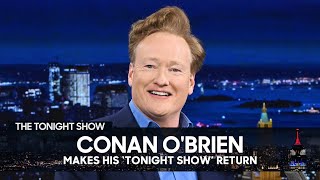 Conan O’Brien Makes His quotTonight Showquot Return and Reminisces on His Time Hosting quotLate Nightquot [upl. by Kermit]