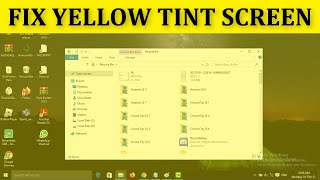 How To Fix a Monitor With Yellow Tint Screen Problem Windows 10  8  7 [upl. by Faunie634]