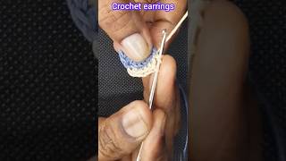 Crochet earrings Easy to make crochet jewelry Thread jewelry Beginners crochet [upl. by Abisia792]