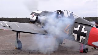 FOCKE WULF 190  14 Cylinder 1900hp Radial Engine Run  Hangar10 [upl. by Anaynek759]