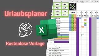 Urlaubsplaner in Excel für Mitarbeitende  Kostenlose Vorlage [upl. by Adnaw]