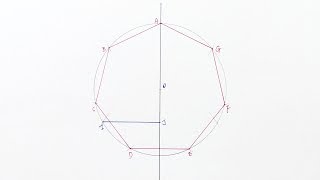 construct a regular heptagon inside a circle StepbyStepApproximate drawing [upl. by Ahsinwad]