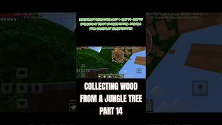 COLLECTING WOOD FROM A JUNGLE TREE PART 14 shorts minecraft trending youtubeshorts viralvideo [upl. by Sinnej]