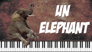 Synthesia Piano Tutorial Un éléphant qui se balançait  Comptine [upl. by Yltneb]