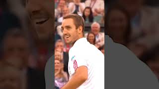 Go to his backhand Victor Wimbledon 2013  Viktor Troicki Serbia vs Novak Djokovic Serbia [upl. by Nnylimaj]