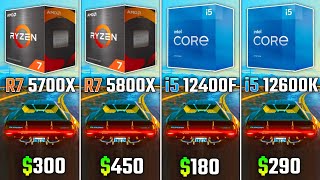 RYZEN 5700X vs RYZEN 5800X vs i512400F vs i512600K  Test in 6 Games [upl. by Zemaj193]