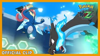 Greninja Battles Charizard  Pokémon the Series XYZ  Official Clip [upl. by Yeldahc267]