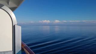 Crown Princess Aft Balcony Wake View Baltic Sea [upl. by Ariaz739]