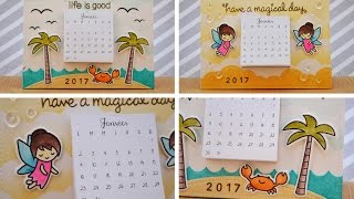 LAWN FAWN  Fairy Friends  Life is Good stamp sets  Handmade Calendars [upl. by Ayatnahs]